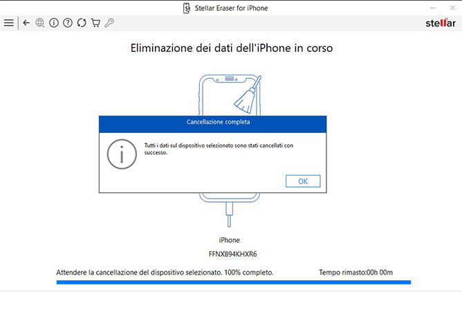 Fare clic su 'OK' per terminare