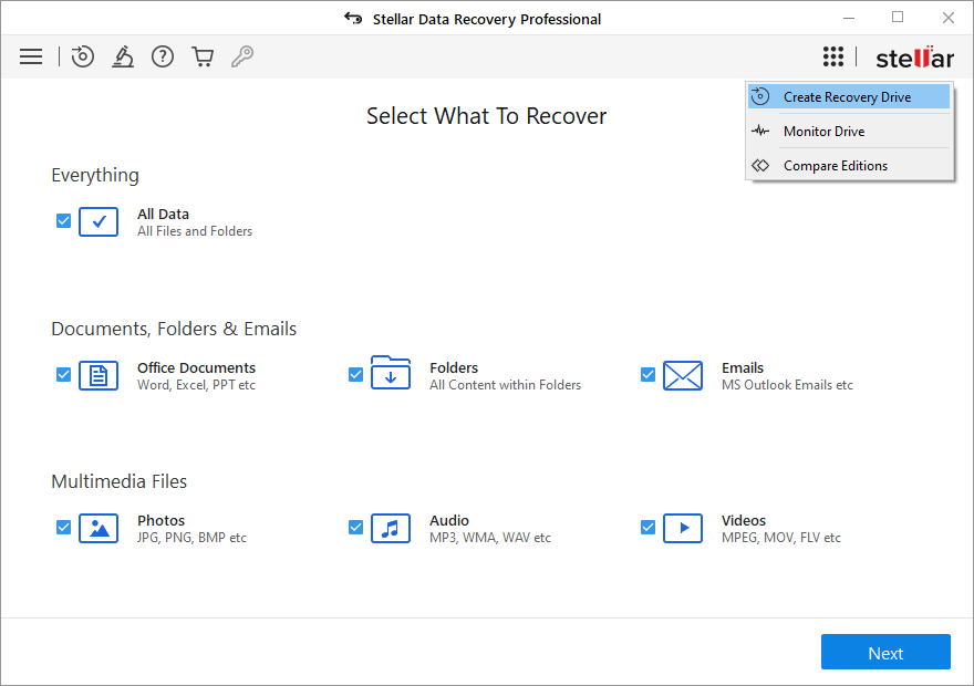 Create Recovery Drive