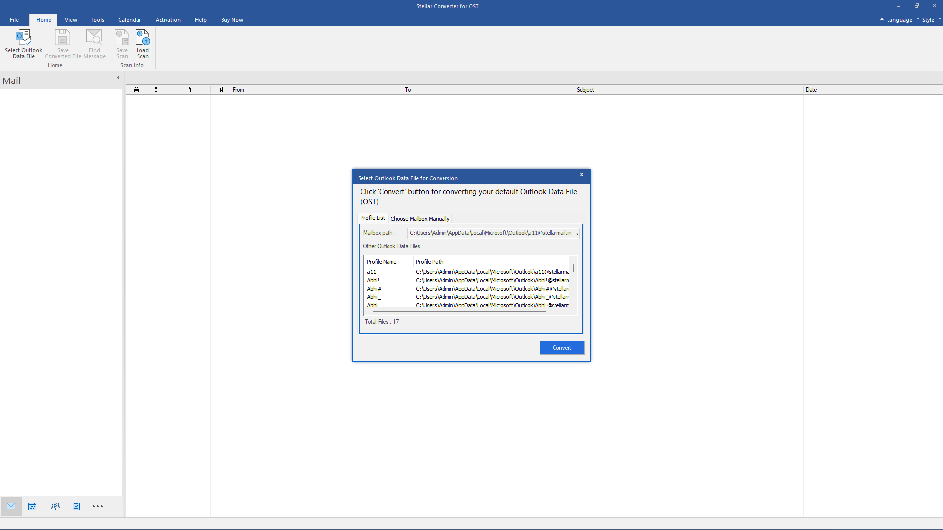 Select Offline OST File