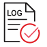 Protokollbericht anzeigen und speichern icon